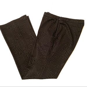 Kenneth Cole Patterned Black Career Pants